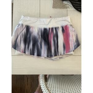 Lululemon Run Light as Air Skirt 2 Mirage Navy Blue White Pink Skort